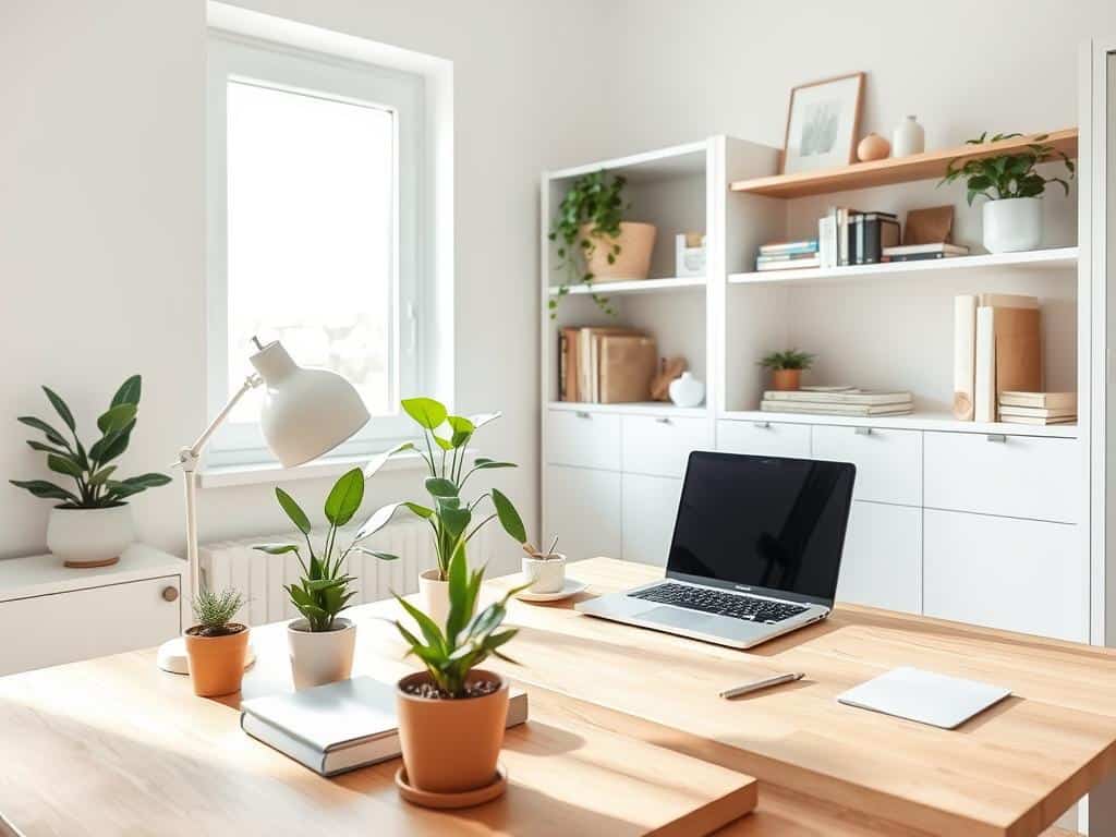 home office decluttering and workspace organization
