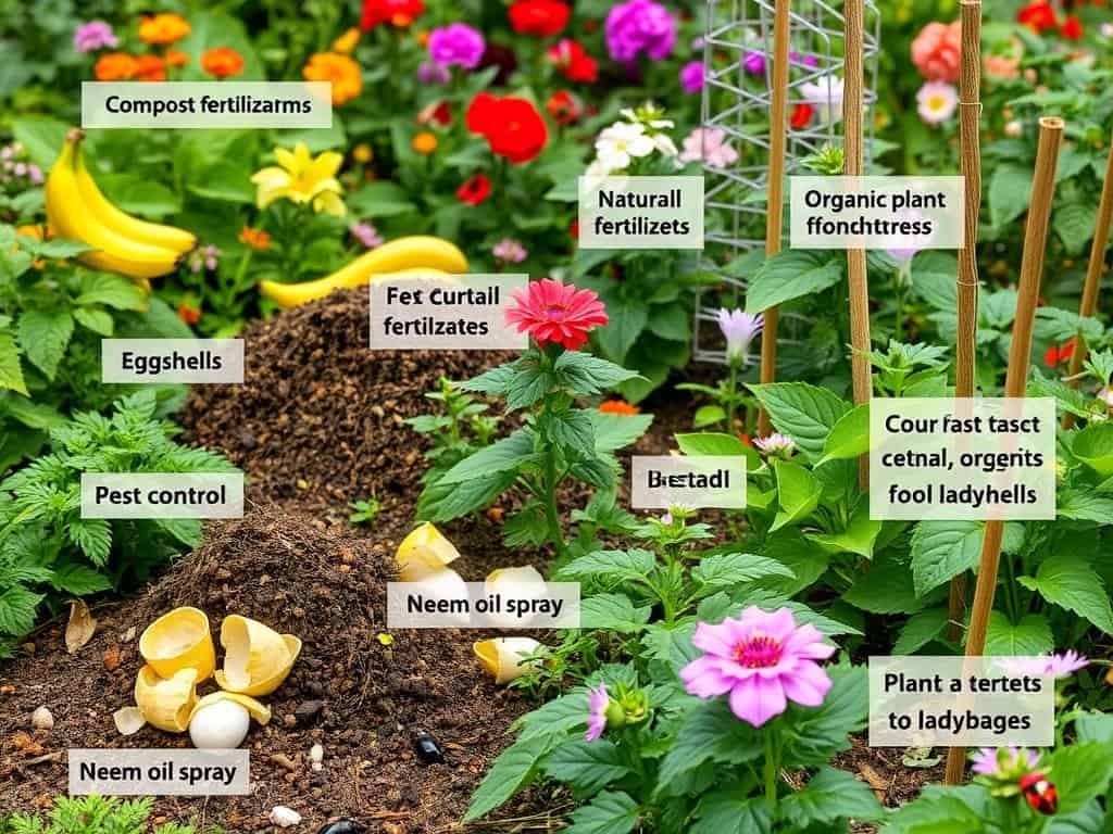 Gardening hacks for natural fertilizers, pest control, and plant support