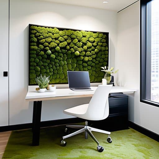 Creating a moss wall art office décor
