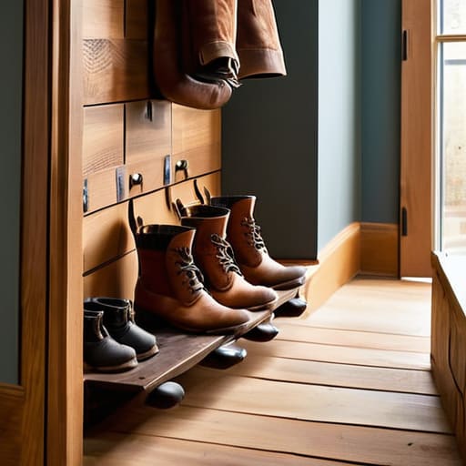 How to build a boot rack for a hallway.